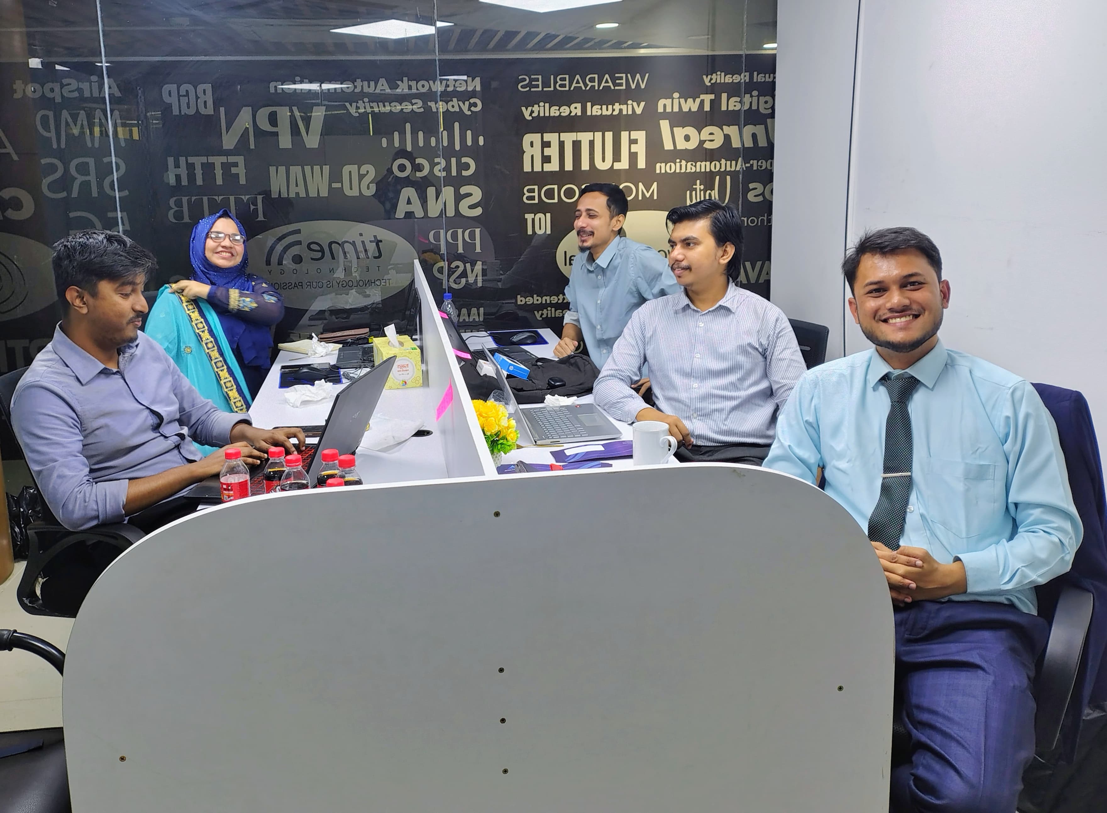 Autolinium team collaborating in our development center